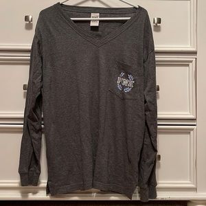 PINK grey long sleeve